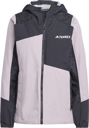 adidas Womens Color Block Full Zip Anorak Jacket in Purple - Size 10 UK