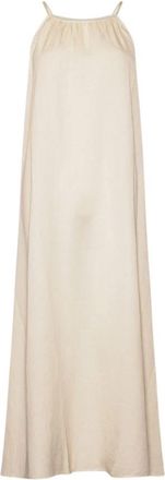Tiffany & Co. Feluka Lange Jurk - Dames - Casual kleedjes - Wit - M/L - Linnen - Kleedjes