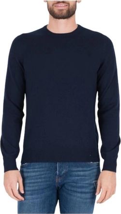 Barba Maglia girocollo - Heren - Ronde hals truien - Blauw - L - Kasjmier - Truien & Vesten