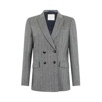Brooks Brothers Dames, Jassen, Grijs, Maat: 2XS Wol
