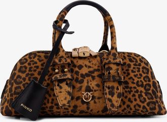 Pinko Suede Escape Bag with animal print - PINKO - gender_Woman