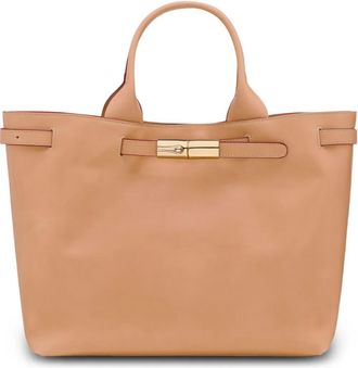 Longchamp Borsa tote Le Roseau in pelle - Marrone