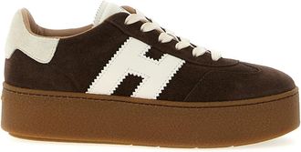 Hogan Brown Logo Sneakers