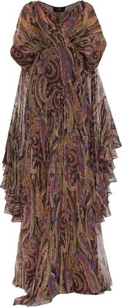 Etro Jurk met Lurex Garen - Dames - Jurken - Veelkleurig - Maat: XS Zijde