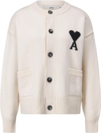 Ami Wollen Oversized Vest - Dames - Vesten - Beige - XS - Wol - Truien & Vesten