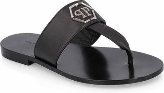 Philipp Plein Platte Sandalen Hexagon