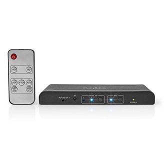 Nedis Extractor Hdmi 2 Entradas Hdmi Toslink Hembra / 1x Salida Hdmi / 2x Rca / 3,5 Mm Resoluci&oacute;n M&aacute;xima: 4k@60hz 18 Gbps Metales Antracita Versi&oacute;n En Caja