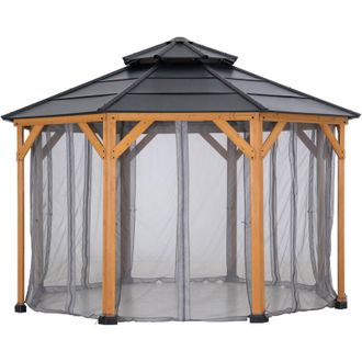 Sunjoy Direct Rete per gazebo in legno cedro 395cm x 395cm