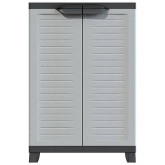Berkfield Home Plastic Cabinet 65x45x97 cm in Grey | Size: 65 x 45 x 97 cm