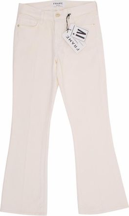 Frame Denim Denim Cream Cropped Flared Jeans Size XXS