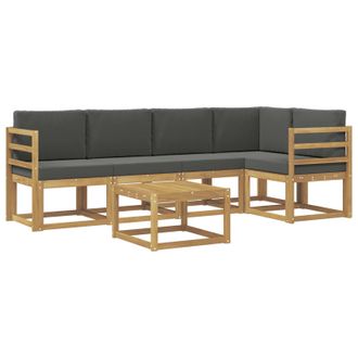 vidaXL Conjunto De Sof&aacute;s De Exterior 6 Pcs Blanco Y Antracita Vidaxl