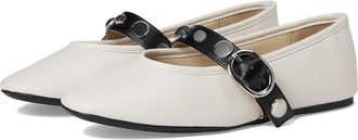 Journee Collection Naveah Womens Flat Shoes Bone : 8.5 M, Faux Leather