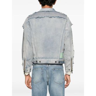Haikure Cotton Denim Jacket - Blue