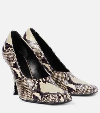 Khaite Eva snake-effect leather pumps