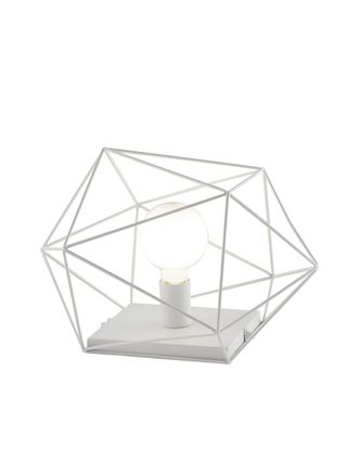 Luce-Ambiente-Design L&aacute;mpara de mesa de metal blanco 41x30x27 cm