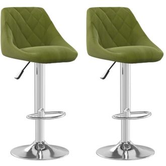 vidaXL Vidaxl - Taburete De Cocina 2 Unidades De Terciopelo Verde Claro