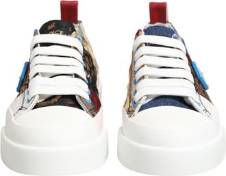 Dolce & Gabbana Multicolor Patchwork Low Top Sneakers Womens Shoes (Pre-Owned)
