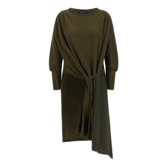 Kiko Kostadinov Kiko Kostadinov - Eider Godet Jurk - Dames - Jurken - Groen - Maat: XS Katoen