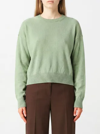 Twinset Maglia girocollo in cashmere e seta con spalle scese