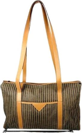 Fendi Pre-owned Vintage leren schoudertas - Dames - Vintage Schoudertas - Bruin - ONE Size - Leer - Vintage