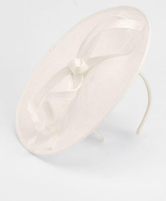 Karen Millen Womens Bow Detail Fascinator - White - One Size