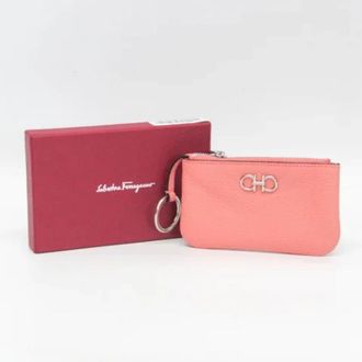 Ferragamo Pre-owned Leren Portemonnee - Dames - Vintage Accessoires - Roze - ONE Size - Leer - Vintage
