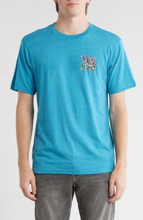 Volcom Eye Warp Graphic Cotton T-Shirt in Bay Blue Heather at Nordstrom Rack, Size X-Large