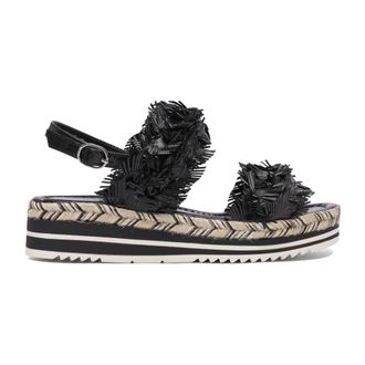 Pons Quintana Wedges, female, Black, 8 UK, Leather Wedge Sandal