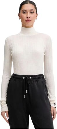 Colmar Coltrui met Ribbelstructuur - Dames - Sportshirts - Wit - M - Wol - Fitness
