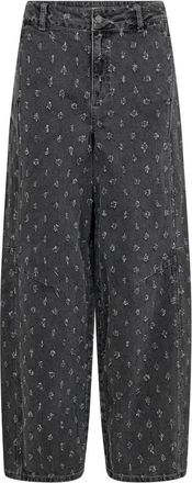 Co'Couture Jeans, Dames, Grijs, L, Wijde Jeans