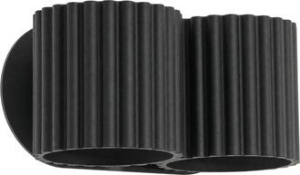 Sollux Lighting Aplique de pared negro aluminio alt. 10 cm
