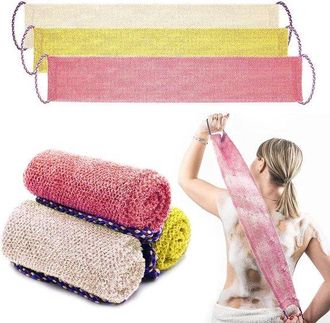 OEM Esponja De Red Africana De 3 Piezas Con Asas, Pa&ntilde;o De Ba&ntilde;o Exfoliante De Red Africano Largo, Esponja De Ba&ntilde;o, Pa&ntilde;o De Red, Red De Lavado