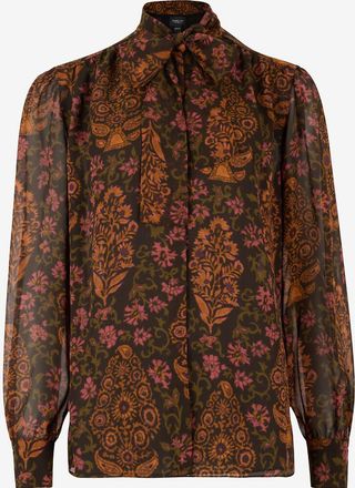Giambattista Valli Seidenbluse mit Schluppe und Paisley-Print