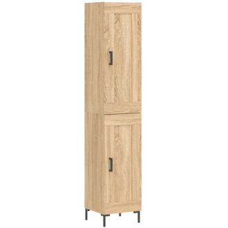 vidaXL Highboard Sonoma Oak 34.5x34x180 cm Engineered Wood Vidaxl