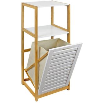 OEM Estante De Ba&ntilde;o De Bamb&uacute; Con Cesto De Ropa Banydea