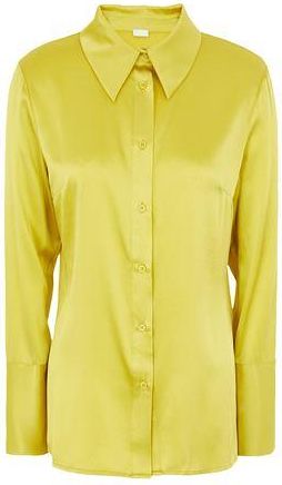 8 by YOOX STRETCH SILK-SATIN SHIRT