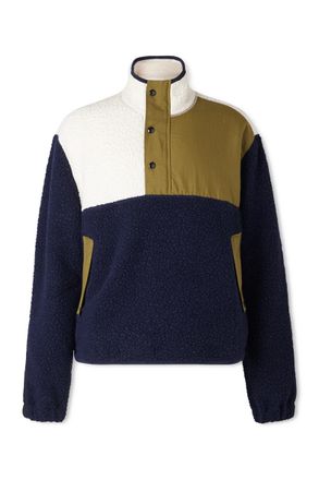 Drake's Fleece and Shell Half-Placket Jacket