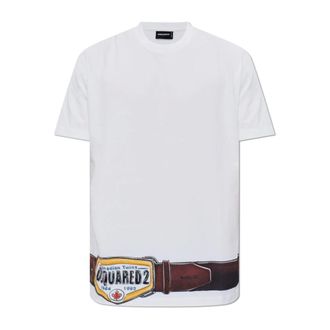 Dsquared2 T-Shirts, male, White, Size: 3XL Logo T-Shirt