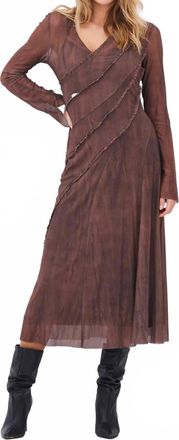 N&Uuml; Denmark Agna Dress In Brown Mix
