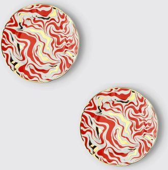 BITOSSI HOME Set 2 piatti Tempesta Bitossi Home in porcellana