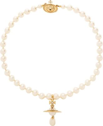 Vivienne Westwood Choker met charme - Dames - Kettingen - Geel - ONE Size - Accessoires