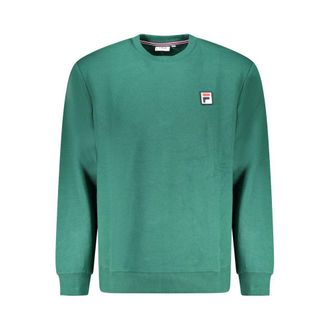 Fila Mens Crew Neck Sweatshirt Fi32280 - Dark Green Cotton - Size Small