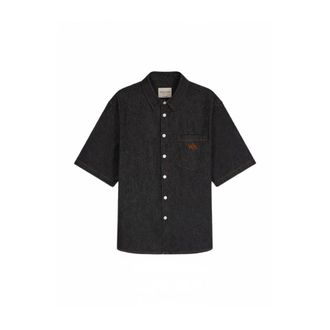 Walk In Paris Denim Shirts, male, Black, Size: XL Wip-1045 Denim Shirt