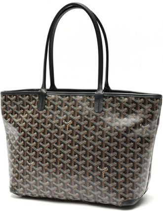 Goyard Black Coated Canvas Leather Tote Bag (Pre-Owned)
