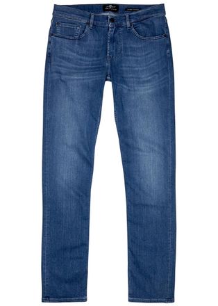 7 For All Mankind Slimmy Tapered Luxe Performance+ Jeans - Blue - W28