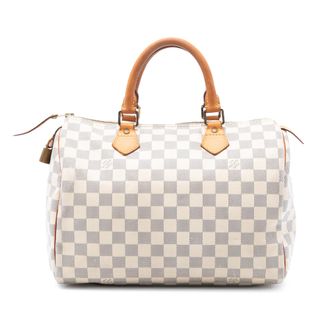 Louis Vuitton Pre-owned Womens Damier Azur Speedy 30 - Light Grey Textile - One Size