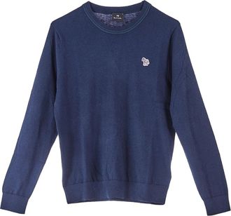 Paul Smith Maglia Girocollo Zebra - Heren - Ronde hals truien - Blauw - L - Katoen - Truien & Vesten