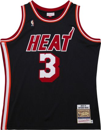 Mitchell & Ness x Miami Heat Dark Hwc 2013-14 Jersey Dwyane Wade 3 AJY46497-MHE13DWABLCK