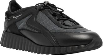 Ferragamo Womens Pixie Toggle-Fastening Sneakers In Black