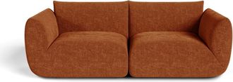 Sia Home Sof&aacute; modular 3 plazas terciopelo de chenilla terracota